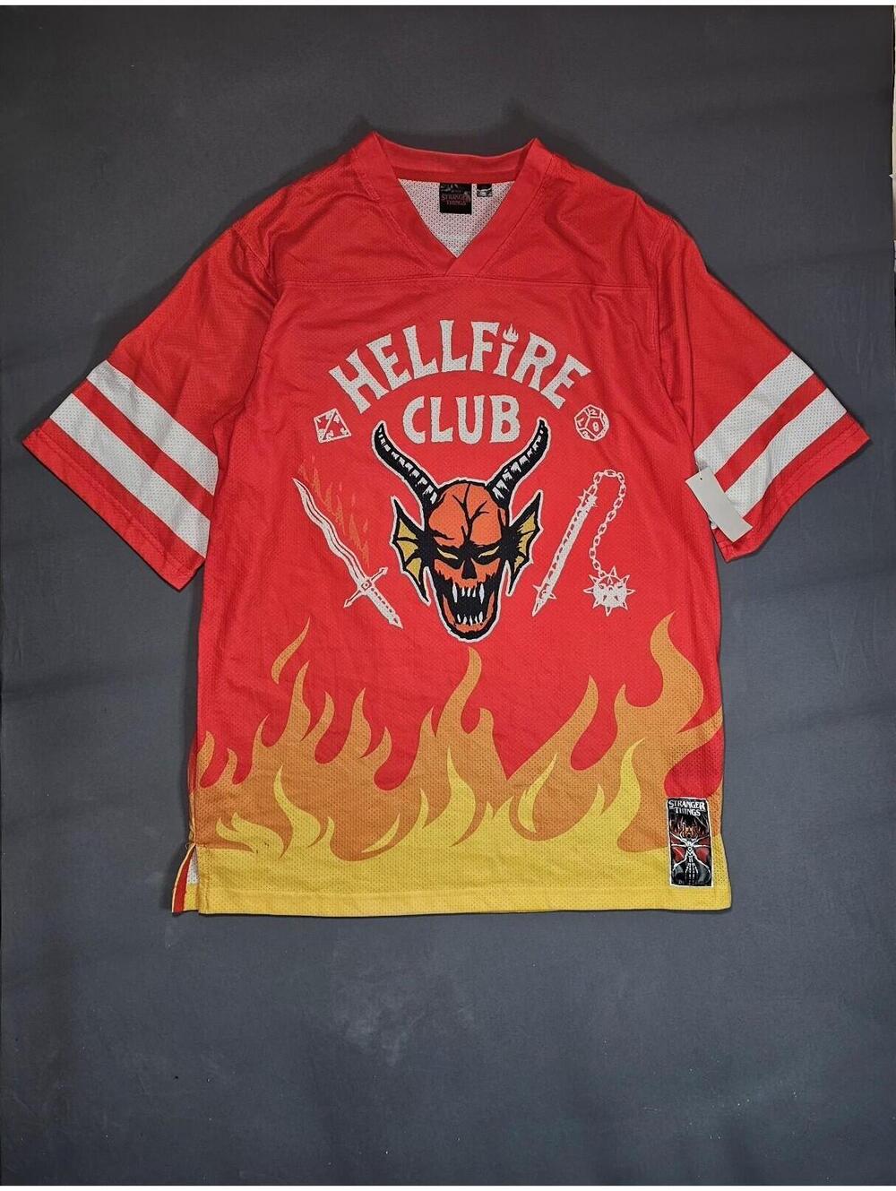 Stranger Things Hellfire Club Red Jersey Size S NWT Netflix